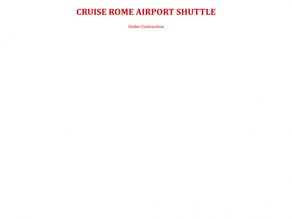 CRUISE ROME AIRPORT SHUTTLE