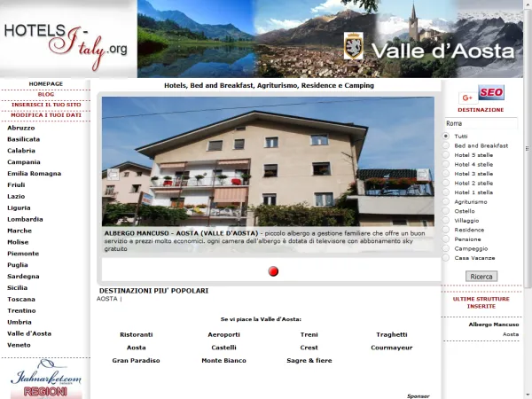 ALBERGHI IN VALLE D'AOSTA