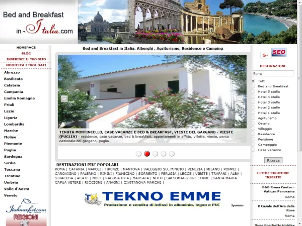 BED AND BREAKFAST IN ITALIA
